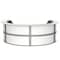 Linea Italia Reception Desk 107 in D X 46 in H, 11.8 ft W X Thermofused Laminate, White ZUS298 - alternate 1